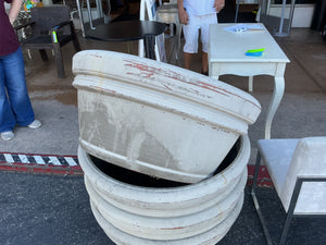 Concrete style resin painted planters 32“ x 17“ tall four available priced as each