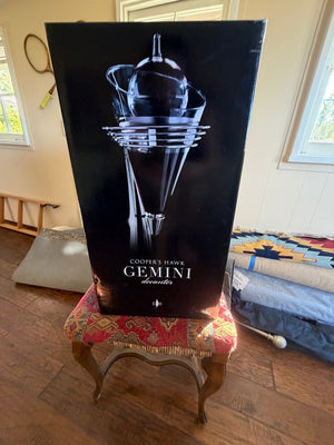 Coopers Hawk Gemini Wine Decanter, New/Unopened Box