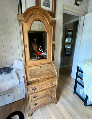 Maple Wood Secretary with Three Drawers