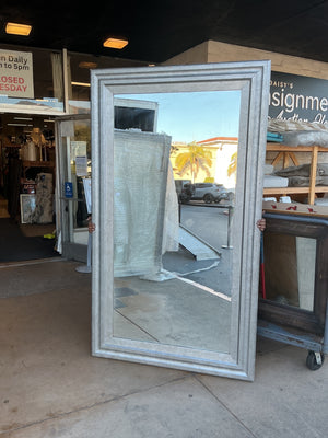 Silver Gilded Wall Mirror, 49 x 85 in