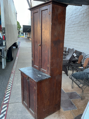 Measures 30 x 26 x 84 slender cabinet rustic vintage