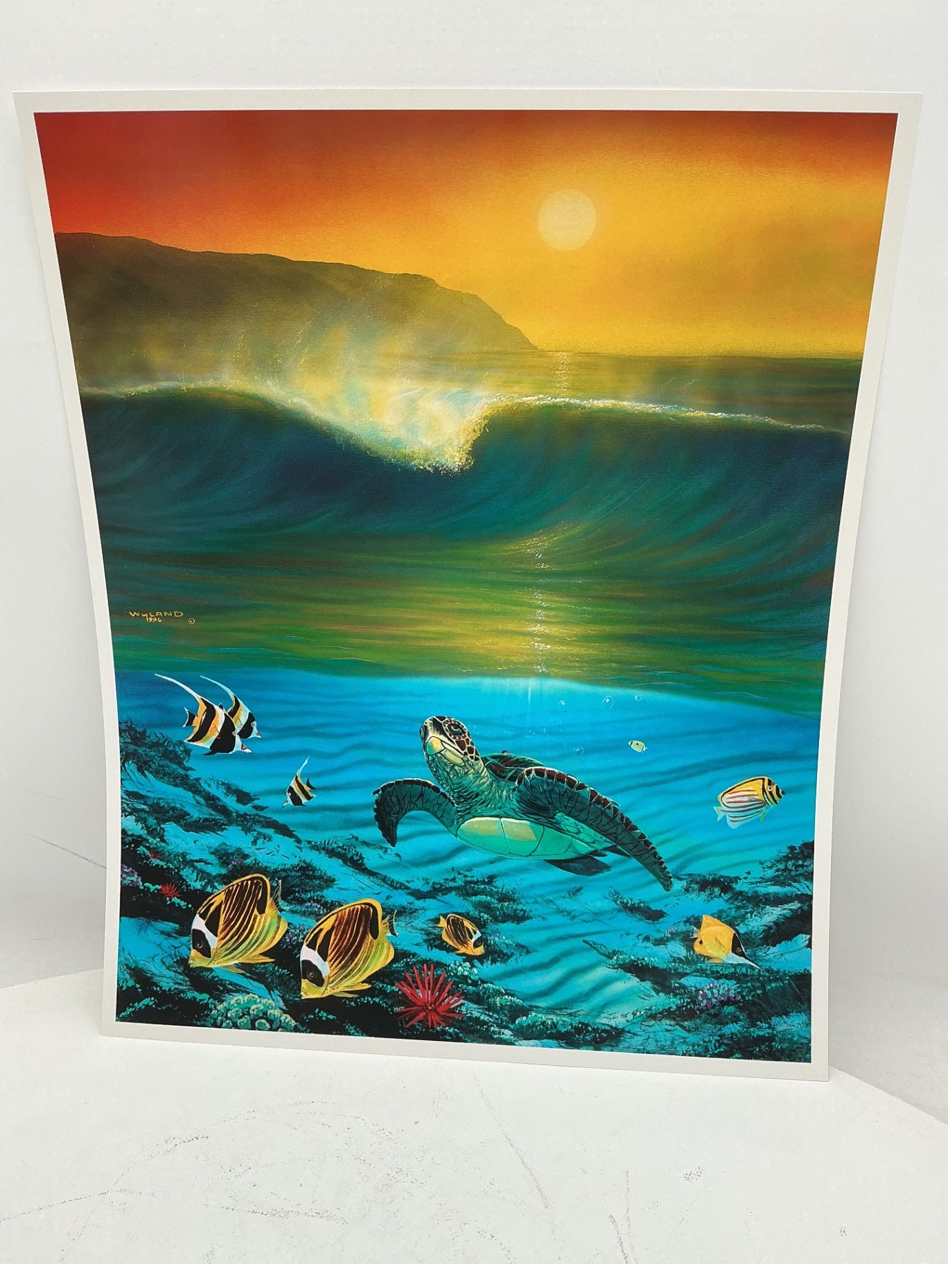 Wyland “North Shore Surf” Wall Art Print 11x14 with Gallery Inserts/Card