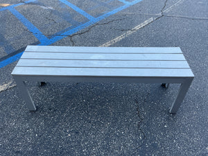 Gray Metal Bench
