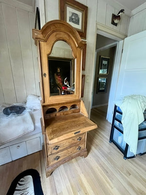 Maple Wood Secretary with Three Drawers