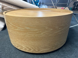 West Elm Volume Round Storage Drum Coffee Table (36")