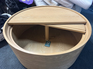 West Elm Volume Round Storage Drum Coffee Table (36")