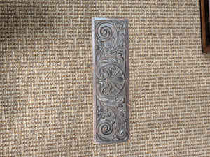 Carved Oak Relief Panel 19th Century (Swirls) 5.5" x 18"