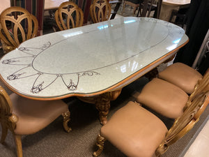 Oval Extended Dining Set (12 chairs + table)  108x46x32