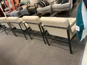  NOIR Marx Industrial Metal Frame Lounge Chairs (pair) 4 abailable