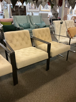 NOIR Marx Industrial Metal Frame Lounge Chairs (pair) 4 abailable