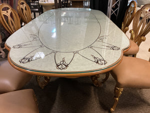 Oval Extended Dining Set (12 chairs + table)  108x46x32