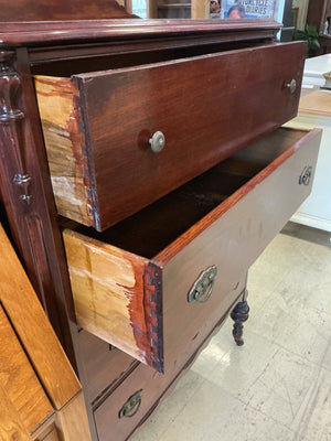 Antique Victorian Eastlake-Style Highboy Dresser18x32x44