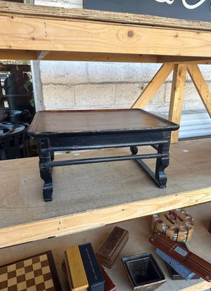 Chinese Black Lacquered Miniature Kang-Style Display Table – 18" W × 15" D × 10" H