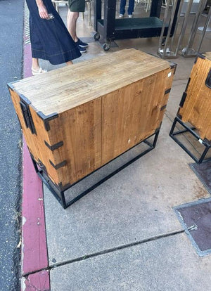 Japanese Tansu Style Chest with Metal Hardware
