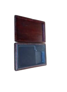 Chinese Calligraphy Inkstone in Wooden Case