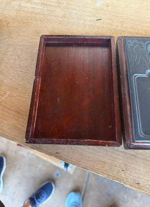Chinese Calligraphy Inkstone in Wooden Case