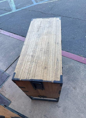 Japanese Tansu Style Chest with Metal Hardware