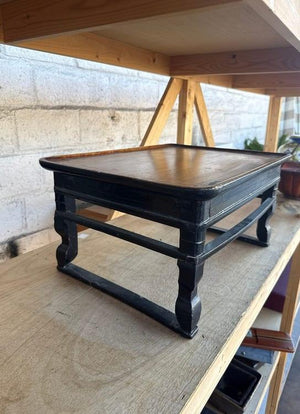 Chinese Black Lacquered Miniature Kang-Style Display Table – 18" W × 15" D × 10" H