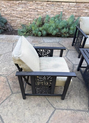 Powder Coated Aluminum Outdoor Fire Pit Set