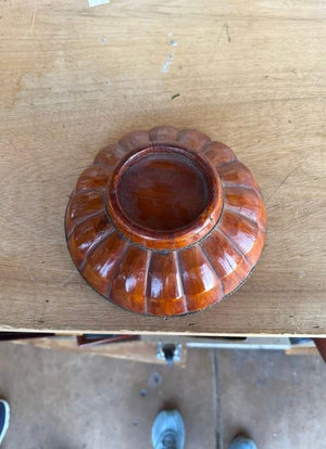 Footed Asian Style Lacquerware Bowl