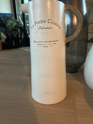 Parlane La Petite Cuisine White Statement Pitcher, 18 inches tall
