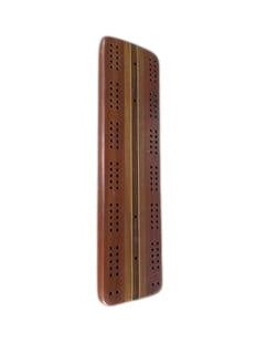 Davis California Signed Multi-Wood Cribbage Board