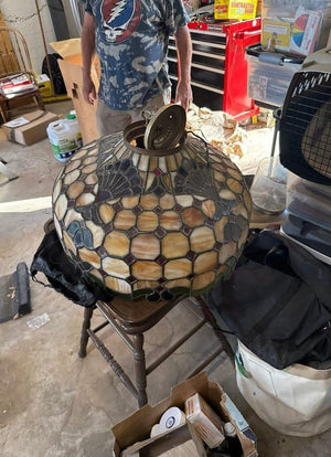 Tiffany Style Stained Glass Hanging Pendant Lamp