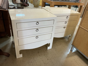 Villa & House Jacqui 3-Drawer Side Table / Nightstands (pair) 25x25x20