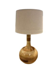 Wood Mosaic Table Lamp