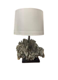 Grey Faux Coral Textured Base Table Lamp