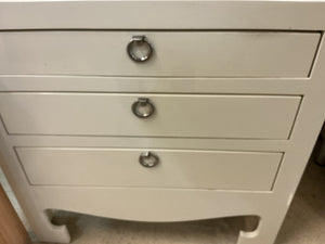 Villa & House Jacqui 3-Drawer Side Table / Nightstands (pair) 25x25x20