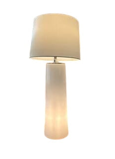 Modern Tapered White Column Table Lamp