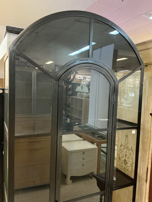 Crate & Barrel Ventana 40" Zinc Arch Storage Cabinet 39.5x39.5x92.5