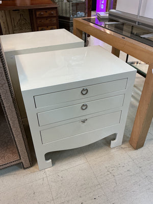 Villa & House Jacqui 3-Drawer Side Table / Nightstands (pair) 25x25x20