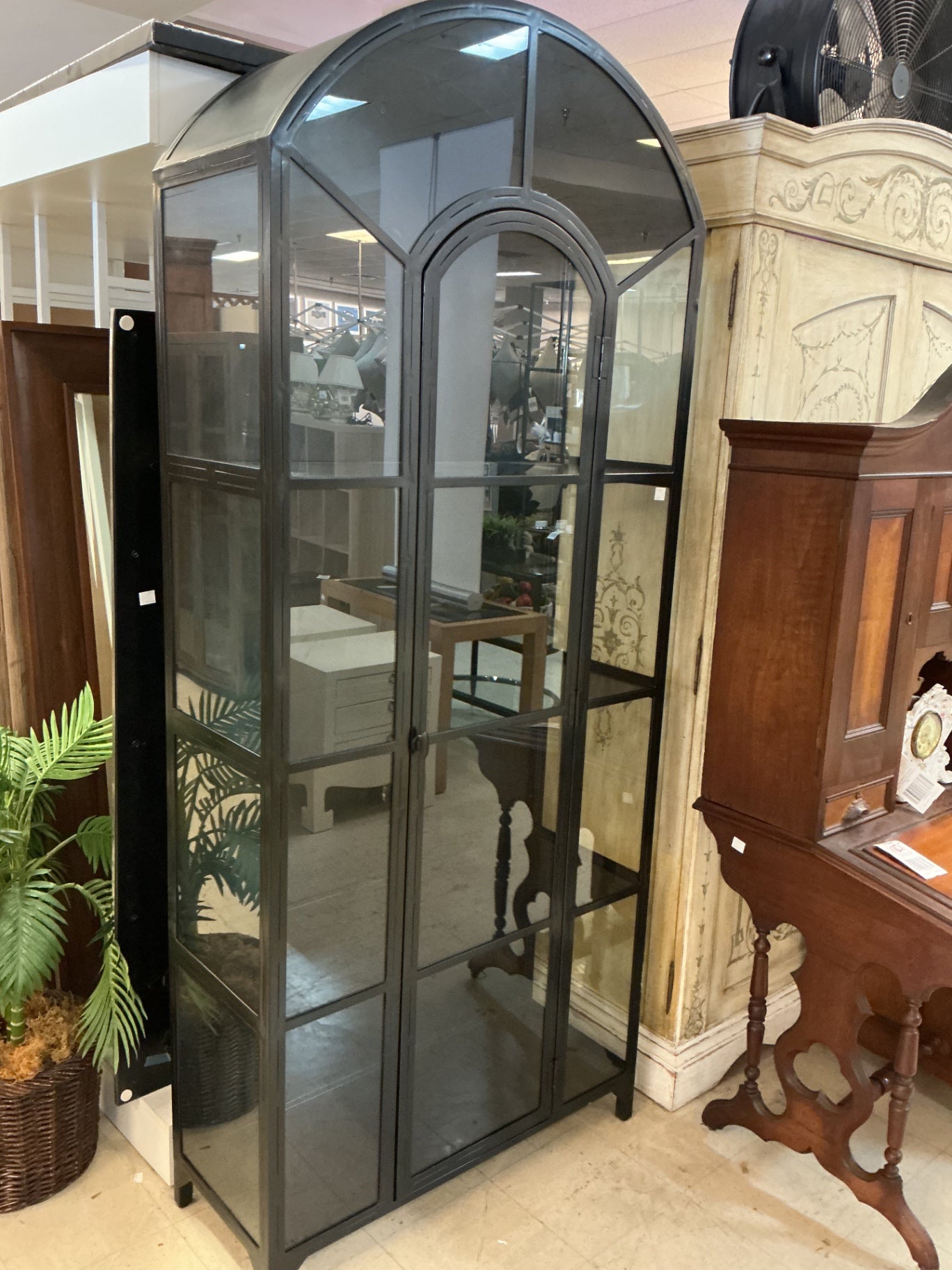 Crate & Barrel Ventana 40" Zinc Arch Storage Cabinet 39.5x39.5x92.5
