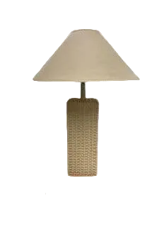 Table Lamp with Textured Cream Base