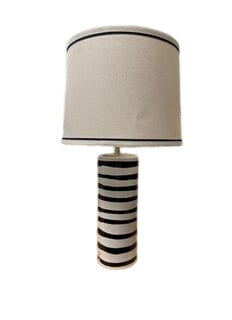 Kate Spade New York Black and White Striped Table Lamp