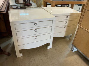 Villa & House Jacqui 3-Drawer Side Table / Nightstands (pair) 25x25x20