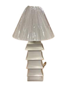 White Pagoda Style Table Lamp
