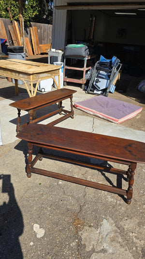 Circa 1920's wood benches