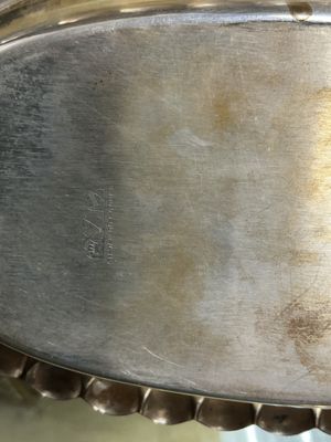 Sheridan Silver-on-Copper Oval Covered Butter Dish
