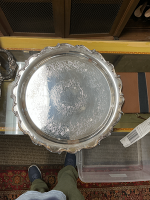     Webster-Wilcox “Joanne” Silverplate Round Serving Tray 