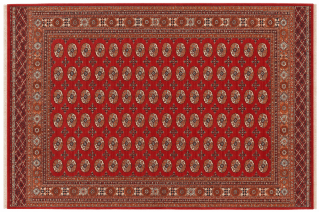 Antique Indian Bokhara Hand-Knotted 100% Wool Rug, 8' 10" x 12' 9"
