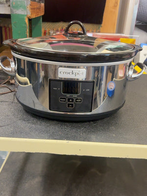 Crock-Pot Programmable Stainless Steel Slow Cooker with Glass Lid