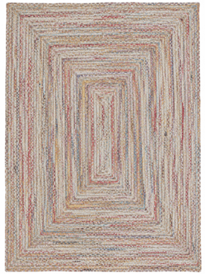 Safavieh Cape Jute Jute Beige/Multi Color Rug 9'x12'