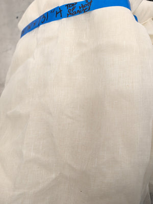 Curtains Cream Sheer w/ Metal Hoops Single Panel W48" x L131"
