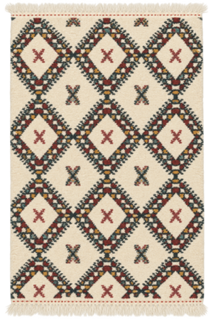 Vintage Hand-Knotted Moroccan Middle Atlas (Rabat-Style) Wool Rug54 x 32
