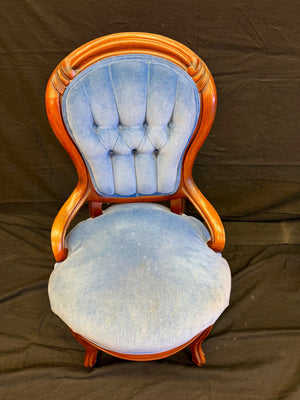 Unknown Wood, velvet/velour upholstery, bamboo/rattan