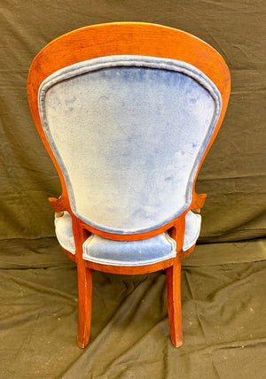 Unknown Wood, velvet/velour upholstery, bamboo/rattan