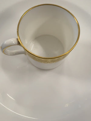 Royal Crown Derby Gold Scroll Border Bone China Dinnerware Set, 46 Pieces
